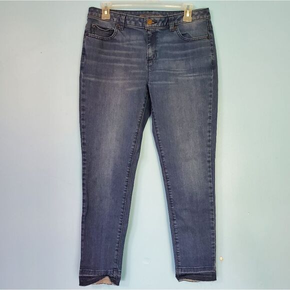 Michael Kors Ankle/Cropped Raw Edge Denim Jeans - Picture 1 of 9